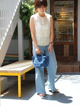 「ネイビー×ホワイト」｜hitomiさん（レディース・157cm）の秋コーディネート