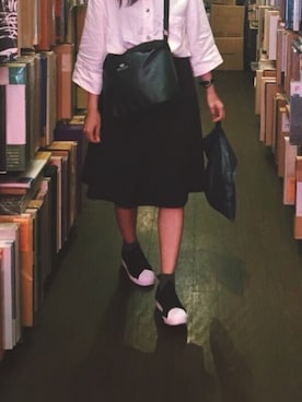 「adidas（アディダス）の【adidas】 オリジナルス スーパースタースリッポン[Superstar Slip On W]◆（スリッポン）」を使った、クルテクさん（レディース・160cm）の春コーディネート