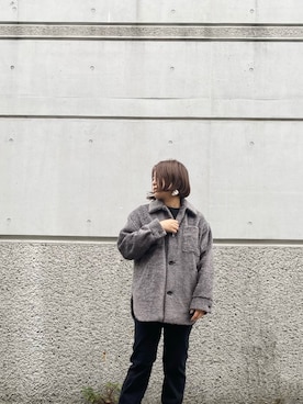 「G.V.G.V.（ジーヴィージーヴィー）のアイテム（その他アウター）」を使った、山﨑美穂さん（レディース・163cm）の秋コーディネート