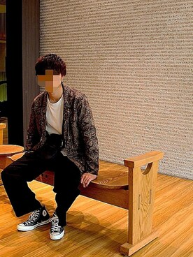 「JUNRED（ジュンレッド）のアイテム（その他アウター）」を使った、ハルさん（メンズ・181cm）の春コーディネート