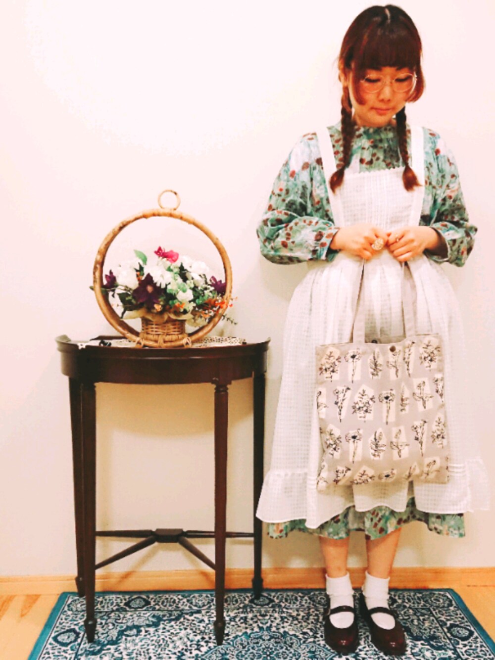 eiπe （イーペ）の「eiπe ウサギとpoppyの森プリント ギャザーリボン 
