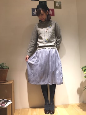 「NOIR（ノワール）のアイテム」を使った、Malle chambre de charmeさん（レディース・167cm）の冬コーディネート