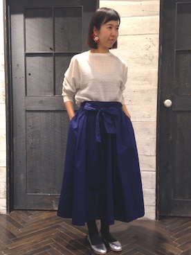 「chambre de charme（シャンブルドゥシャーム）のアイテム（スカート）」を使った、Malle chambre de charmeさん（レディース・157cm）の冬コーディネート