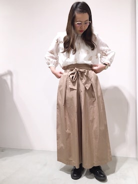「chambre de charme（シャンブルドゥシャーム）のアイテム（パンツ）」を使った、Malle chambre de charmeさん（レディース・158cm）の冬コーディネート