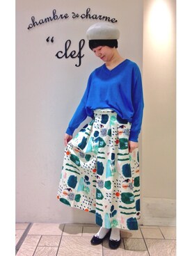 「chambre de charme（シャンブルドゥシャーム）のアイテム（パンツ）」を使った、Malle chambre de charmeさん（レディース・158cm）の冬コーディネート