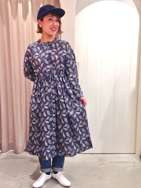 「chambre de charme（シャンブルドゥシャーム）のアイテム（ワンピース）」を使った、Malle chambre de charmeさん（レディース・160cm）の春コーディネート
