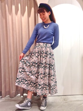 「chambre de charme（シャンブルドゥシャーム）のアイテム（スカート）」を使った、Malle chambre de charmeさん（レディース・165cm）の春コーディネート