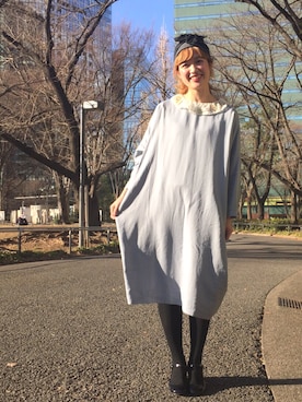 「NOIR（ノワール）のアイテム」を使った、Malle chambre de charmeさん（レディース・160cm）の春コーディネート