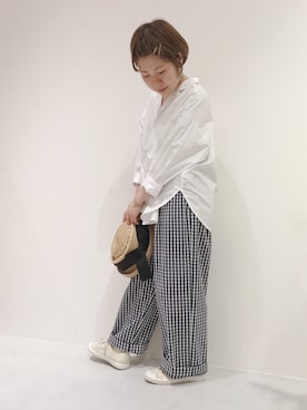「chambre de charme（シャンブルドゥシャーム）のアイテム（パンツ）」を使った、Malle chambre de charmeさん（レディース・146cm）の春コーディネート