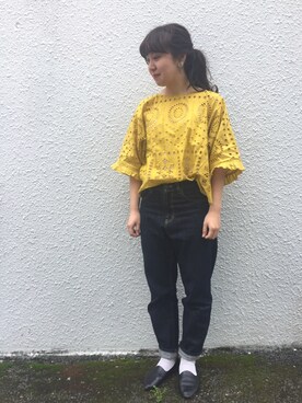 「NOIR（ノワール）のアイテム」を使った、Malle chambre de charmeさん（レディース・153cm）の春コーディネート