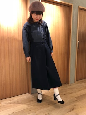 「chambre de charme（シャンブルドゥシャーム）のアイテム（スカート）」を使った、Malle chambre de charmeさん（レディース・146cm）の秋コーディネート