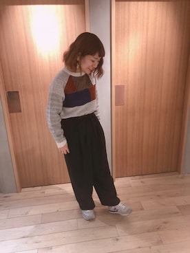 「chambre de charme（シャンブルドゥシャーム）のアイテム（パンツ）」を使った、Malle chambre de charmeさん（レディース・146cm）の冬コーディネート