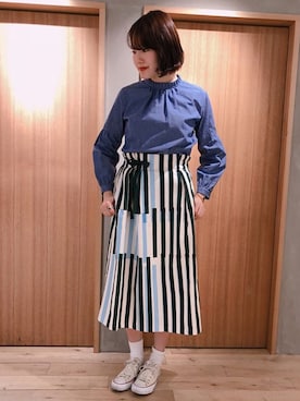 「chambre de charme（シャンブルドゥシャーム）のアイテム（スカート）」を使った、Malle chambre de charmeさん（レディース・146cm）の冬コーディネート