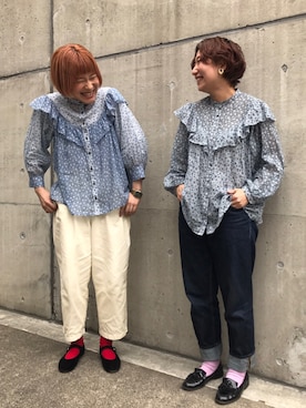 「eiπe （イーペ）のアイテム（トップス）」を使った、Malle chambre de charmeさん（レディース・146cm）の春コーディネート