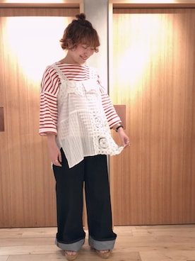 「NOIR（ノワール）のアイテム」を使った、Malle chambre de charmeさん（レディース・146cm）の春コーディネート