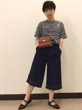 「chambre de charme（シャンブルドゥシャーム）のアイテム（トップス）」を使った、Malle chambre de charmeさん（レディース・154cm）の夏コーディネート