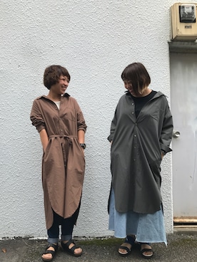 「シャツワンピ」｜Malle chambre de charmeさん（レディース・146cm）の夏コーディネート