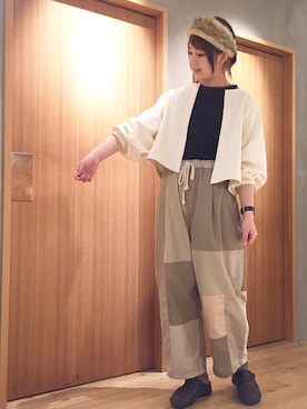 「ヘアバンド」｜「アイテム（ノーカラージャケット）」を使った、Malle chambre de charmeさん（レディース・146cm）の夏コーディネート
