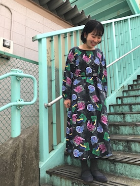 「chambre de charme（シャンブルドゥシャーム）のアイテム（ワンピース）」を使った、Malle chambre de charmeさん（レディース・146cm）の秋コーディネート