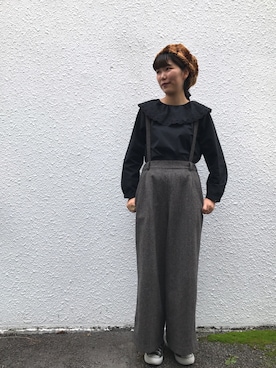 「chambre de charme（シャンブルドゥシャーム）のアイテム（トップス）」を使った、Malle chambre de charmeさん（レディース・158cm）の秋コーディネート