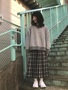 「chambre de charme（シャンブルドゥシャーム）のアイテム（スカート）」を使った、Malle chambre de charmeさん（レディース・153cm）の冬コーディネート