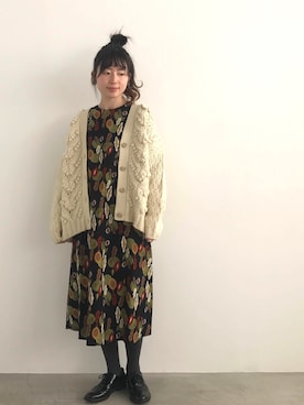 「chambre de charme（シャンブルドゥシャーム）のアイテム（トップス）」を使った、Malle chambre de charmeさん（レディース・157cm）の冬コーディネート