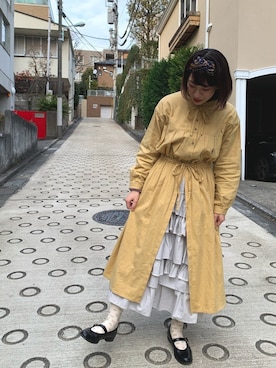 「chambre de charme（シャンブルドゥシャーム）のアイテム（レッグウェア）」を使った、Malle chambre de charmeさん（レディース・158cm）の冬コーディネート