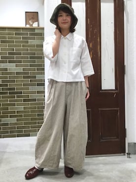 「chambre de charme（シャンブルドゥシャーム）のアイテム（トップス）」を使った、Malle chambre de charmeさん（レディース・162cm）の春コーディネート