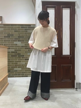 「chambre de charme（シャンブルドゥシャーム）のアイテム（パンツ）」を使った、Malle chambre de charmeさん（レディース・162cm）の夏コーディネート