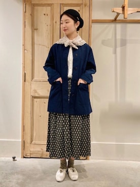 「chambre de charme（シャンブルドゥシャーム）のアイテム（トップス）」を使った、Malle chambre de charmeさん（レディース・162cm）の秋コーディネート