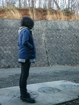 「WHITE LINE（ホワイトライン）のアイテム（ジャケット/アウター）」を使った、そらまめさん（メンズ・173cm）の春コーディネート