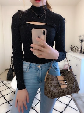 「FENDI」｜「アイテム（その他）」を使った、𝓂𝒶𝒾さん（レディース・158cm）の秋コーディネート