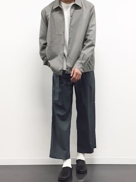 「チドリ柄」｜「アイテム（その他アウター）」を使った、オダイラさん（メンズ・178cm）の春コーディネート