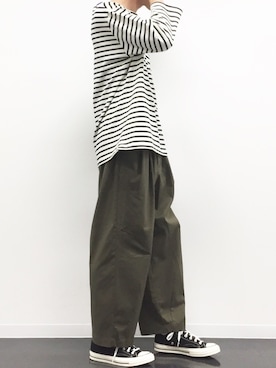 カーキ ボーダー のメンズ人気ファッションコーディネート Wear