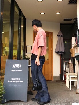 「tim.（ティム）のアイテム（トップス）」を使った、オダイラさん（メンズ・178cm）の秋コーディネート