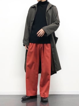 「Basis Broek Belgium（バージスブルック）のアイテム（その他アウター）」を使った、オダイラさん（メンズ・178cm）の秋コーディネート