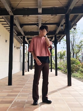 「アイテム（タンクトップ）」を使った、オダイラさん（メンズ・177cm・20代）の夏コーディネート