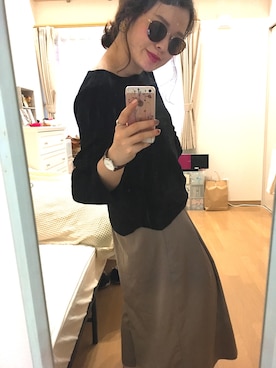 「アイテム（イヤリング）」を使った、ᴹᴬᶠᵁᵞᵁさん（レディース・153cm・20代）の春コーディネート