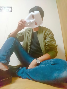 「wearhalloween2017」｜「アイテム（腕時計）」を使った、えびふらいさん（メンズ・177cm）の秋コーディネート