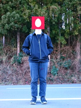 「さむい！」｜さーふさん（メンズ・165cm）の冬コーディネート
