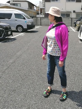 「Clef（クレ）のアイテム」を使った、1020mayuさん（レディース・165cm）の春コーディネート