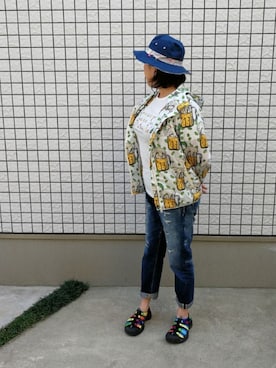 「Clef（クレ）のアイテム」を使った、1020mayuさん（レディース・165cm）の春コーディネート