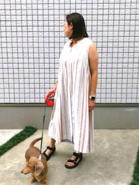 「go slow caravan（ゴースローキャラバン）のアイテム（ワンピース/ドレス）」を使った、1020mayuさん（レディース・165cm）の秋コーディネート
