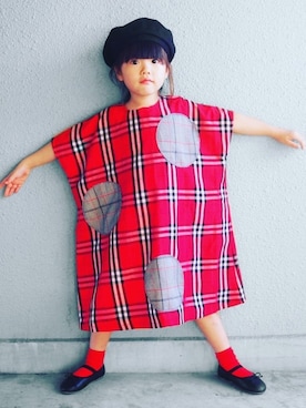「garcon la raison（ギャルソン・ラ・レゾン）のアイテム（ワンピース/ドレス）」を使った、acoさん（キッズ・110cm）の夏コーディネート