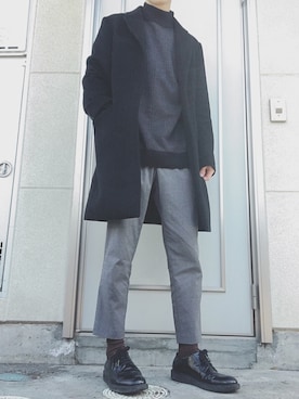 チェスターコートを使った ラフ のメンズ人気ファッションコーディネート ユーザー その他ユーザー Wear