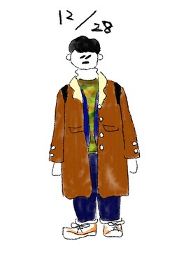 ダウンジャケット コートを使った イラスト の人気ファッションコーディネート Wear