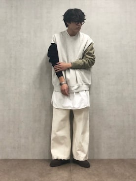 「BIG MAC（ビッグマック）のアイテム（その他パンツ）」を使った、SATOさん（メンズ・178cm）の冬コーディネート