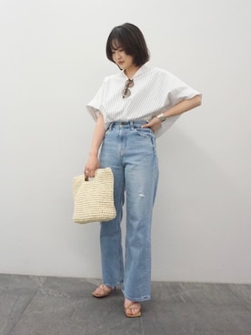 「PHILIPPE AUDIBERT（フィリップ オーディベール）の＜PHILIPPE AUDIBERT（フィリップオーディベール）＞メダルネックレス ∴（ネックレス）」を使った、河野　史保里さん（レディース・158cm）の春コーディネート