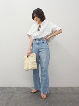 河野　史保里さん（レディース・158cm）の春コーディネート