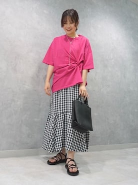 河野　史保里さん（レディース・158cm）の夏コーディネート